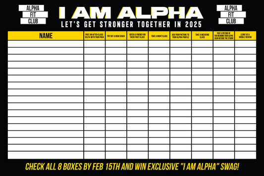 32"H x 48"W 13 OZ "I AM ALPHA" Sign Up Poster