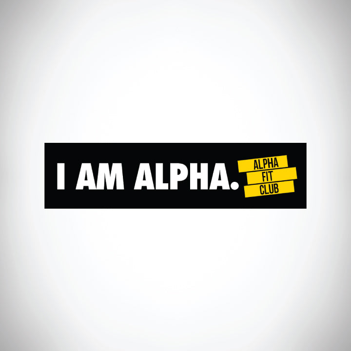 1"x4.25" Crack + Peel Vinyl "I AM ALPHA" Sticker