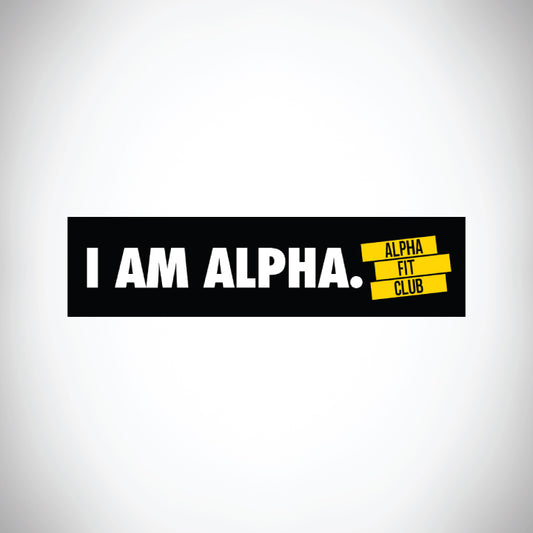 1"x4.25" Crack + Peel Vinyl "I AM ALPHA" Sticker