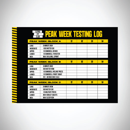 5"x7" Single Sided Peak Week Scorecards